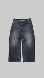 Vintage Dark Wash Wide-Leg Denim