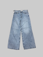 Classic Vintage Light Wash Wide-Leg Denim