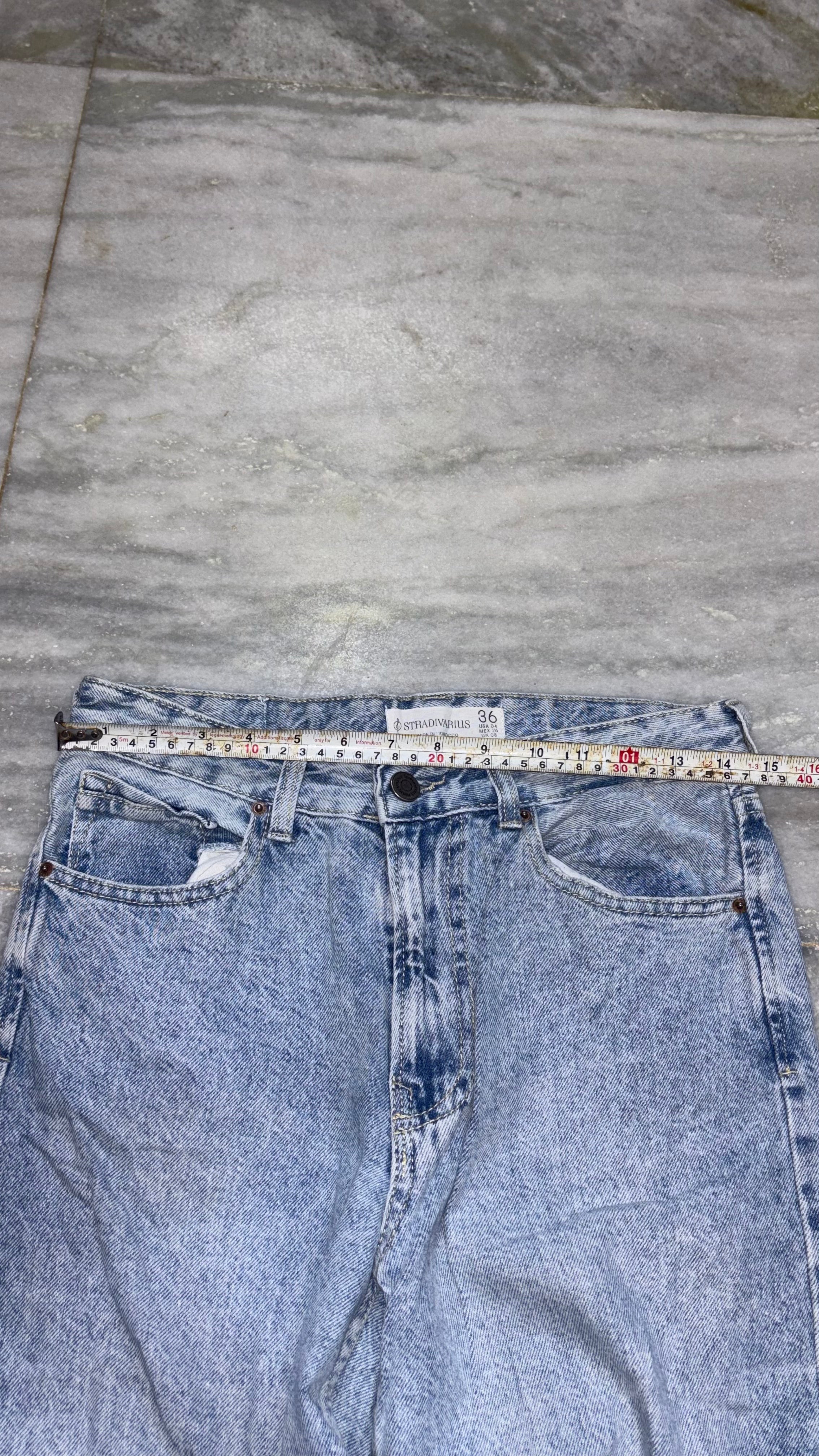 Classic Vintage Light Wash Wide-Leg Denim