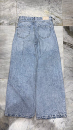 Classic Vintage Light Wash Wide-Leg Denim