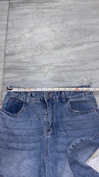 Relaxed Balloon Fit Wide-Leg Denim