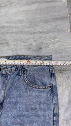 Grunge Vintage Acid-Wash Wide-Leg Denim