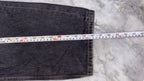 Distressed Vintage Black Wide-Leg Denim