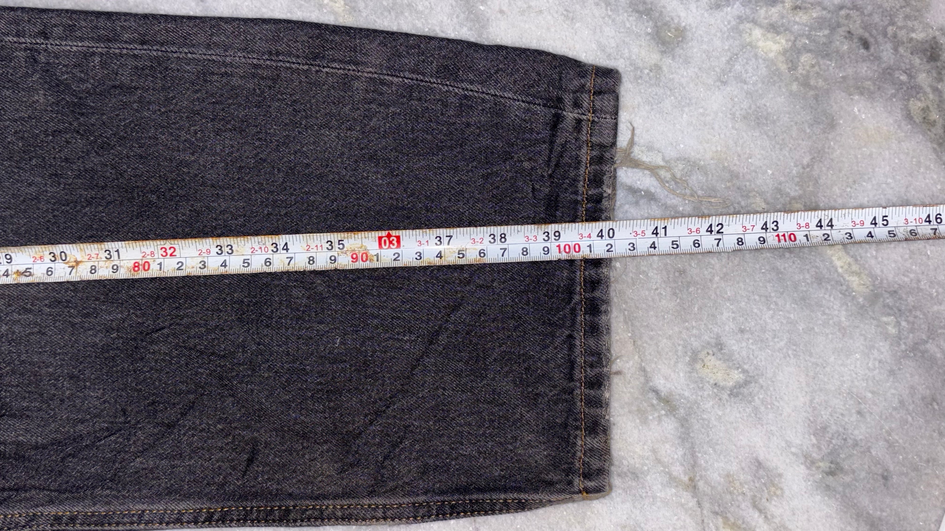 Distressed Vintage Black Wide-Leg Denim