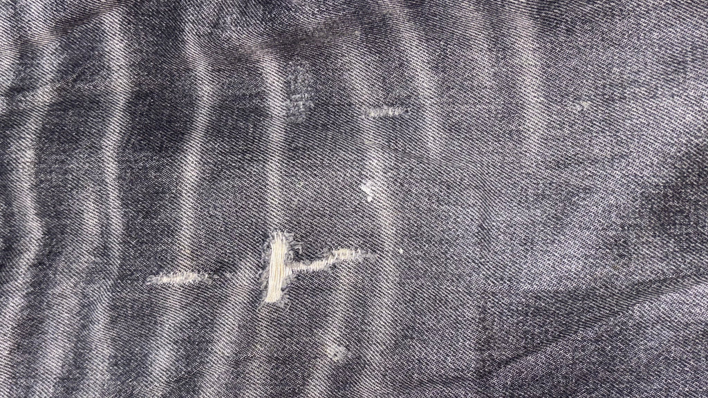 Distressed Vintage Black Wide-Leg Denim