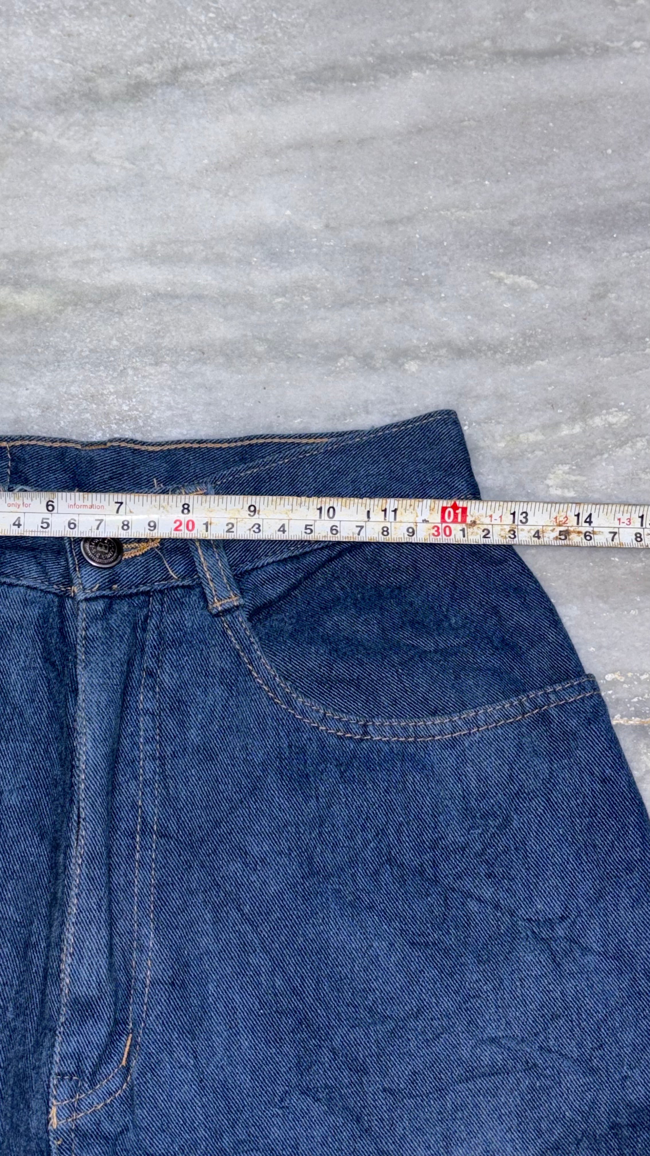 Dark Blue Wide-Leg Denim