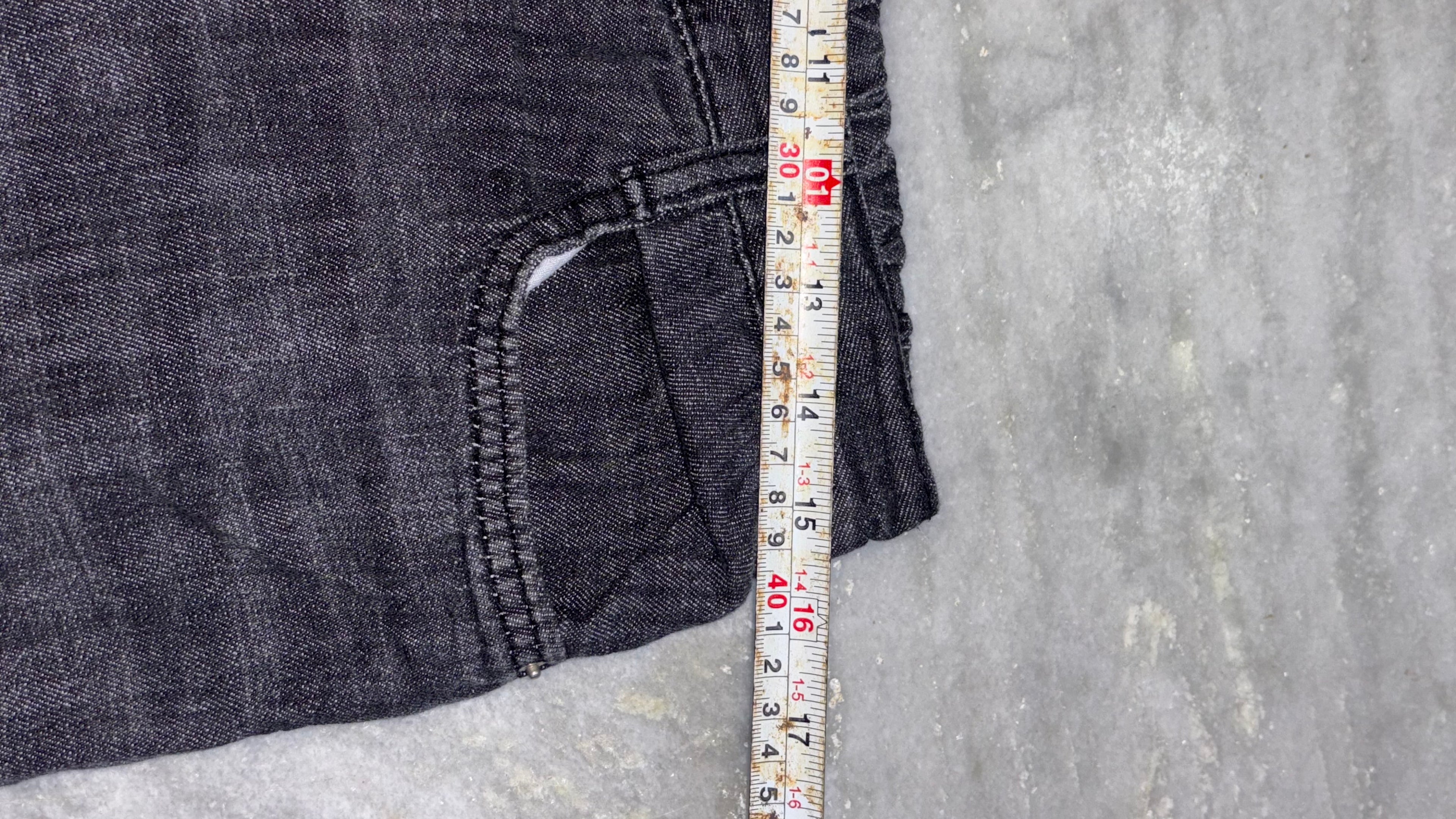 Distressed Two-Tone Wide-Leg Denim