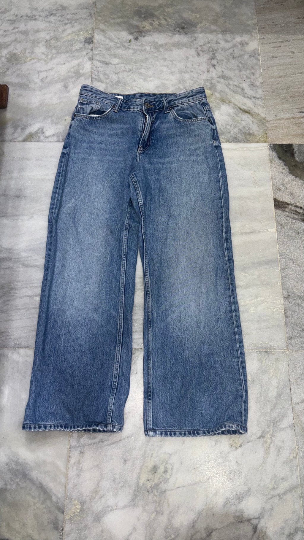 Premium Wide-Leg High-Rise Denim Jeans