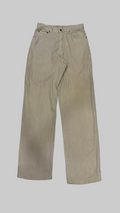 Classic High-Waist Wide-Leg Khaki Trousers / Pant