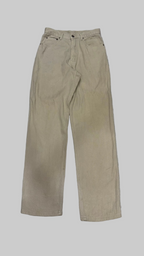 Classic High-Waist Wide-Leg Khaki Trousers / Pant