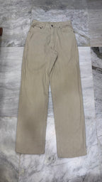 Classic High-Waist Wide-Leg Khaki Trousers / Pant