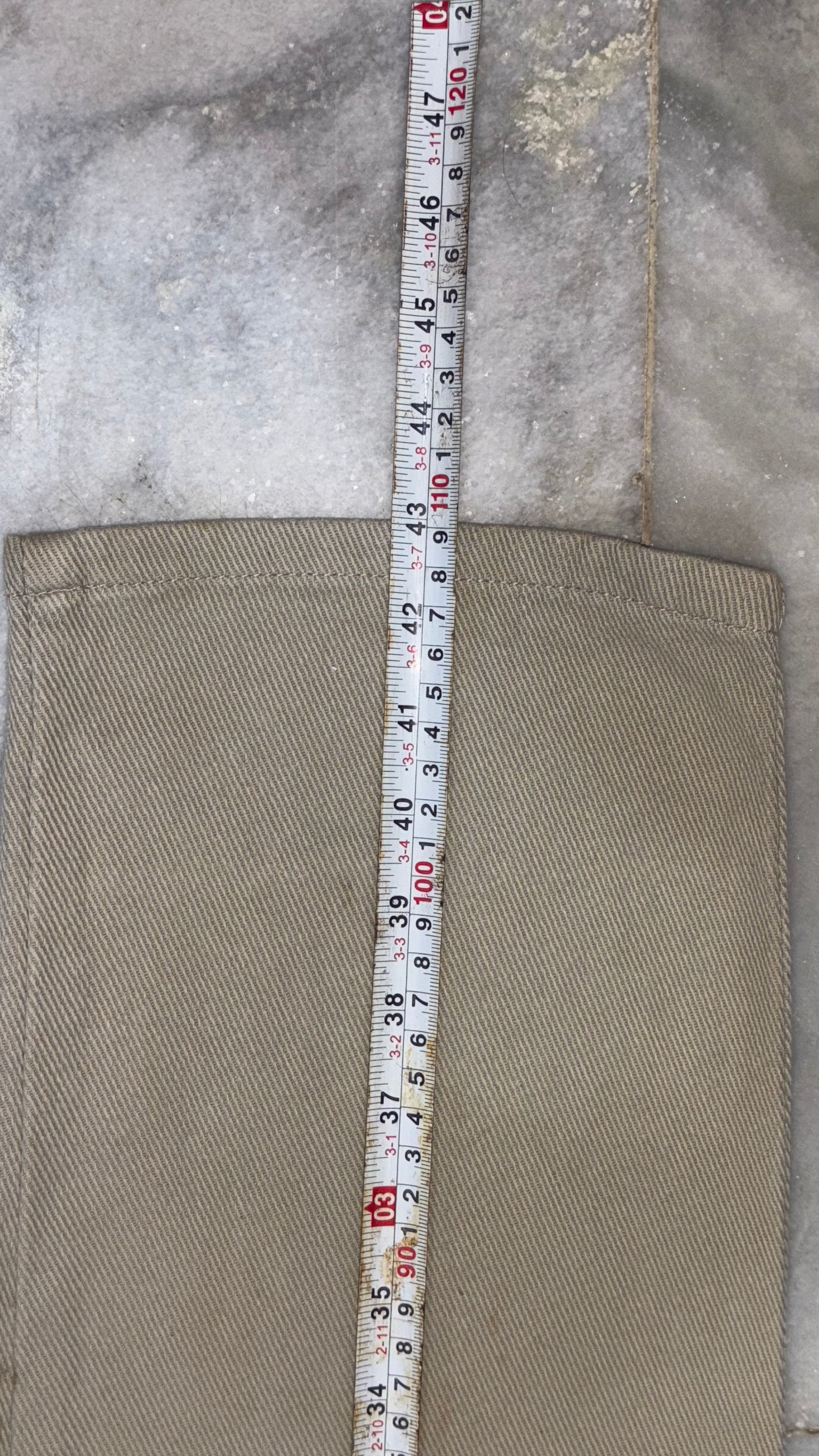 Classic High-Waist Wide-Leg Khaki Trousers / Pant