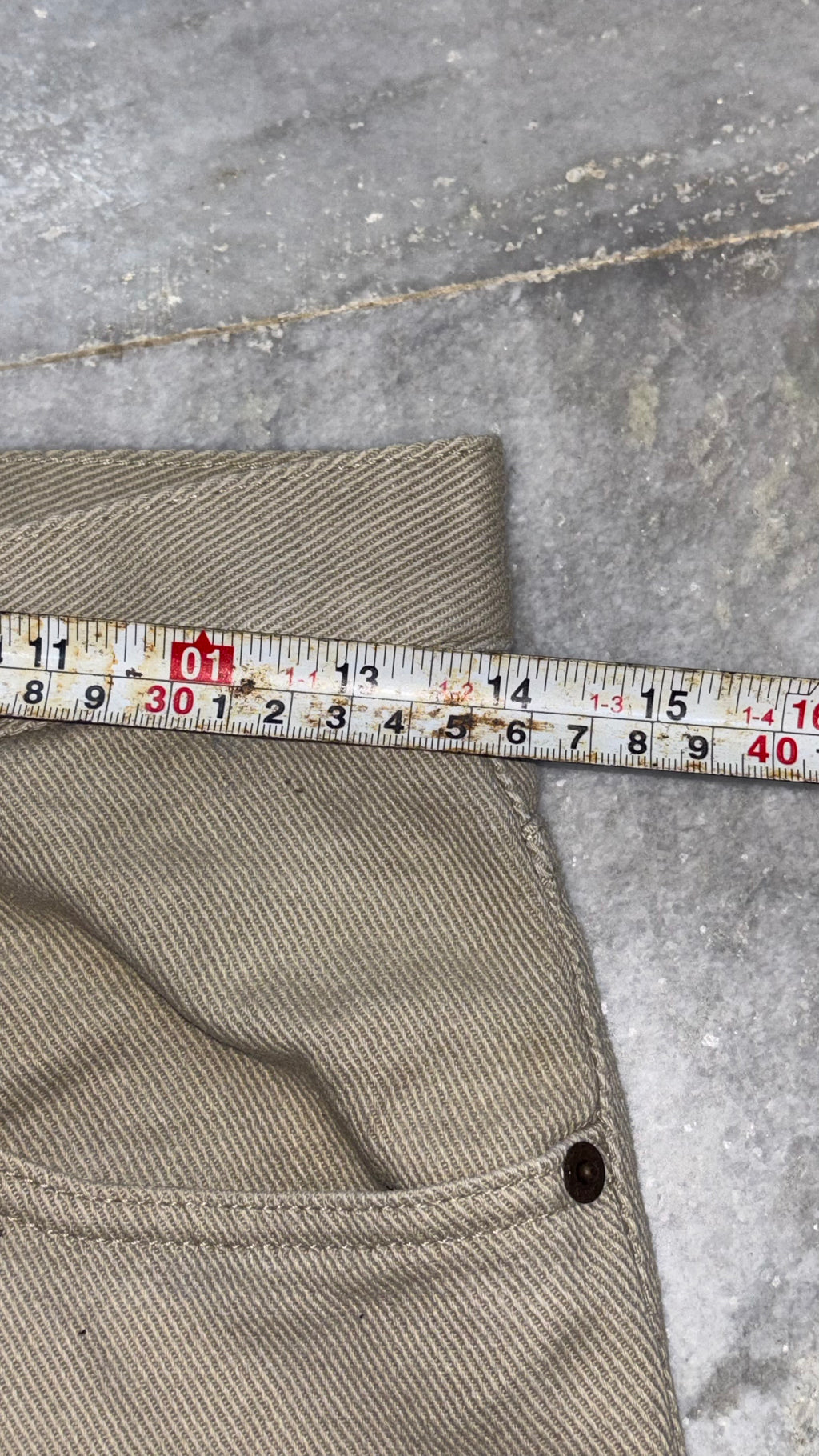 Classic High-Waist Wide-Leg Khaki Trousers / Pant