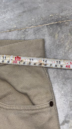 Classic High-Waist Wide-Leg Khaki Trousers / Pant