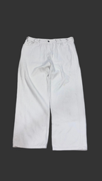 Chic High-Rise Adjustable Waist White Wide-Leg Jeans