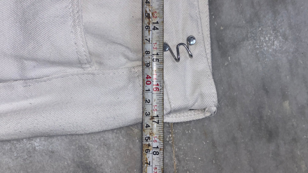 Chic High-Rise Adjustable Waist White Wide-Leg Jeans