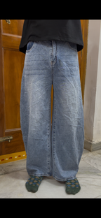 Premium Wide-Leg High-Rise Denim Jeans
