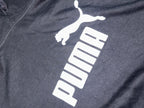 Classic Puma Black Hooded Sweatshirt with Bold Front Logo