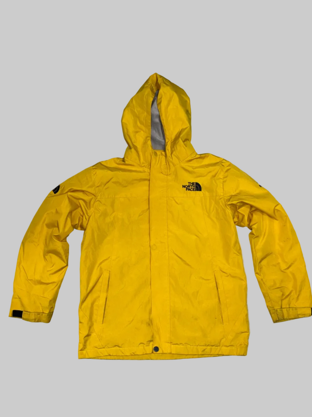 The North Face Bright Yellow Hooded Outdoor Jacket