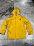 The North Face Bright Yellow Hooded Outdoor Jacket