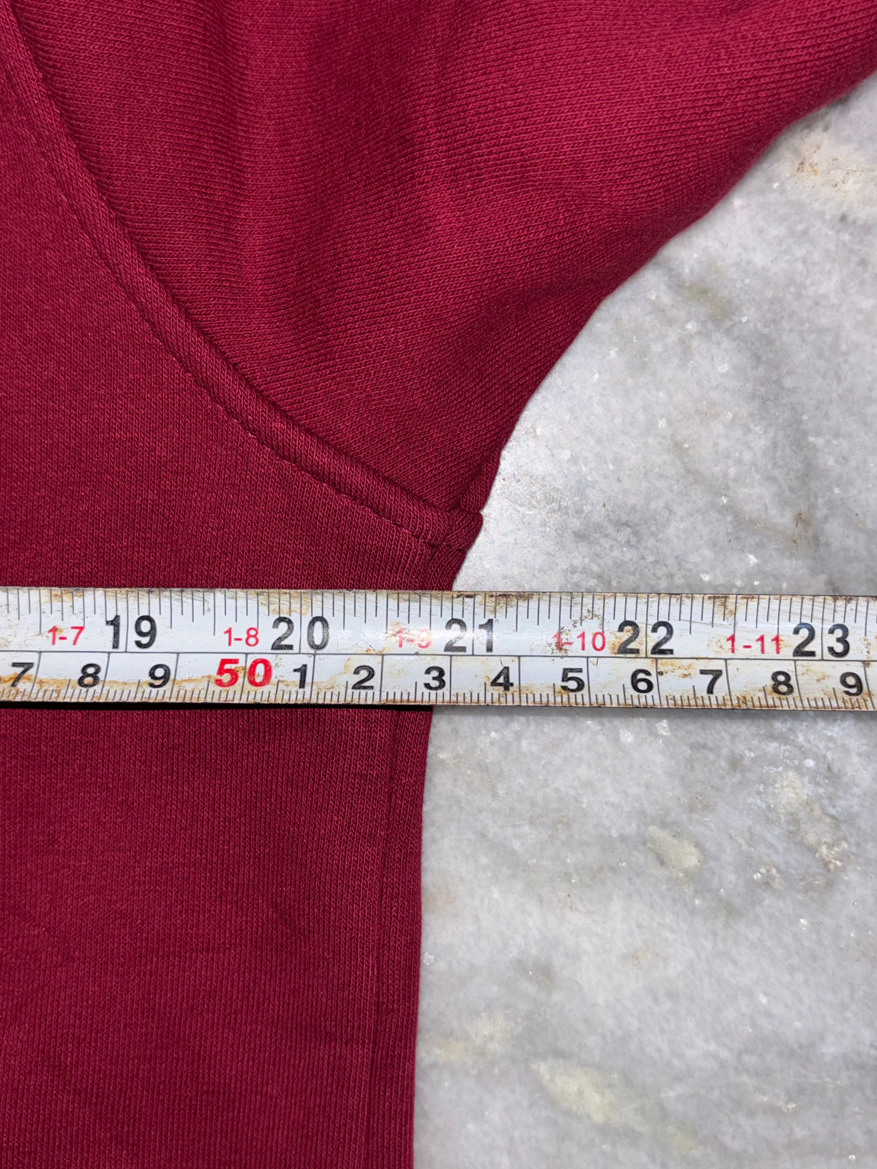 Classic Maroon Nike Hooded Sweatshirt with Bold Front Logo