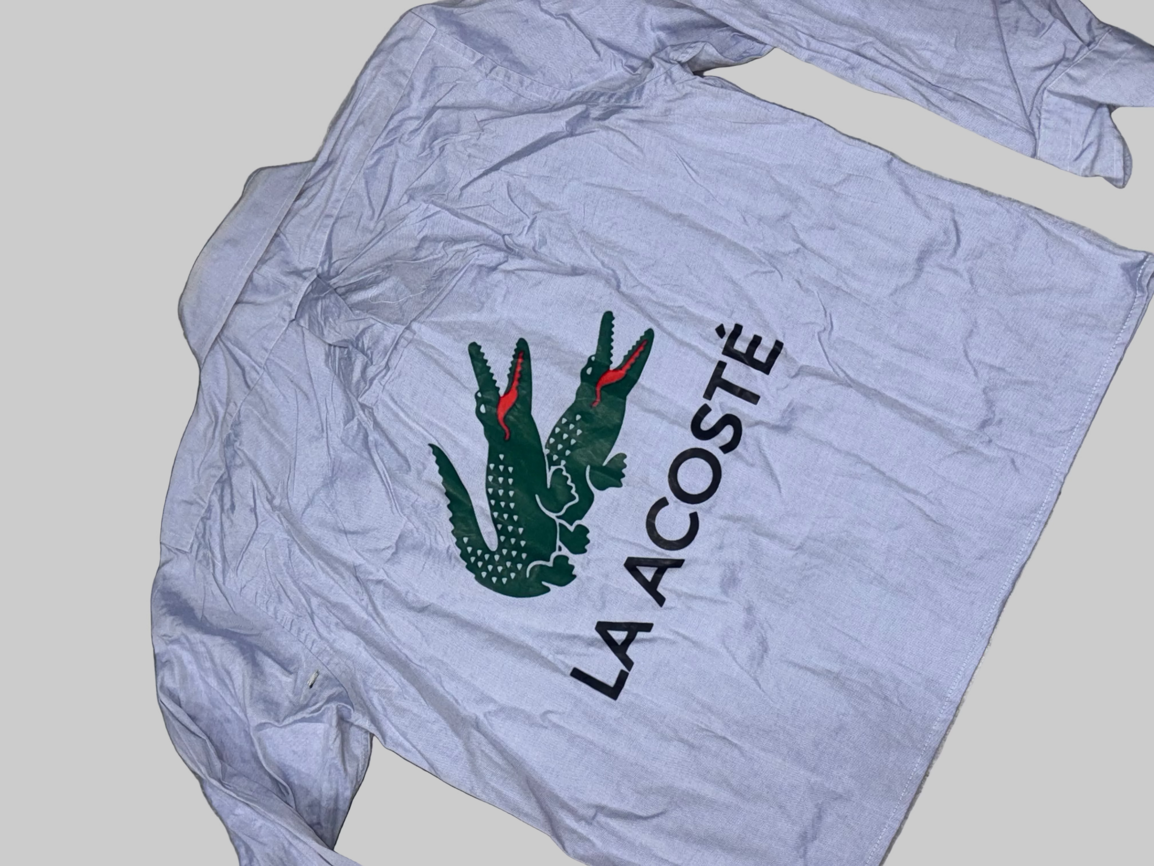 Parody Crocodile Logo Light Blue Boxy Shirt