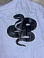 Light Blue Boxy Shirt with Black Cobra Back Patch