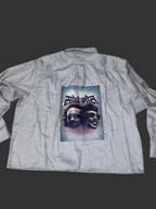 Grey Minimalist Boxy Shirt with Seedhe Maut Back Print