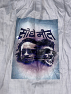 Grey Minimalist Boxy Shirt with Seedhe Maut Back Print